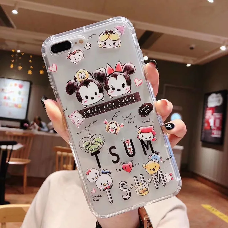 Мультяшный граффити чехол с принтом Микки и Минни для iPhone11 11pro max 6 6s 8X7 XS чехол для max XR для iPhone 7 Plus прозрачный мягкий ТПУ Fundas