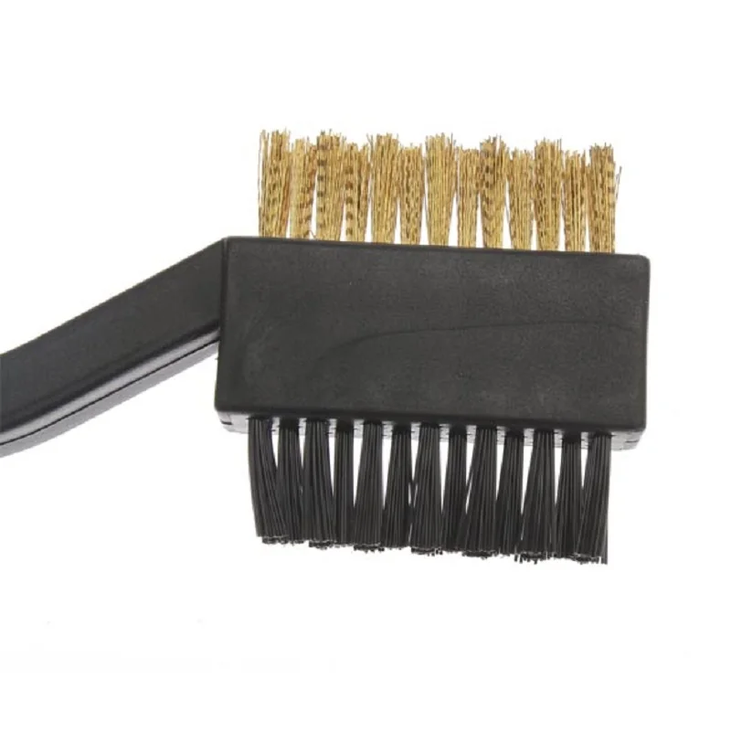 Mini Double Side Golf Brass + Nylon Club Head Groove Cleaner Brush Cleaning Tool Kit with Hanger Accessories&ampprops | Спорт и