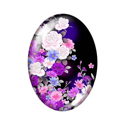 New painting Flowers beauty 13x18mm/18x25mm/30x40mm mixed Oval photo glass cabochon demo flat back Jewelry findings TB0008 | Украшения и