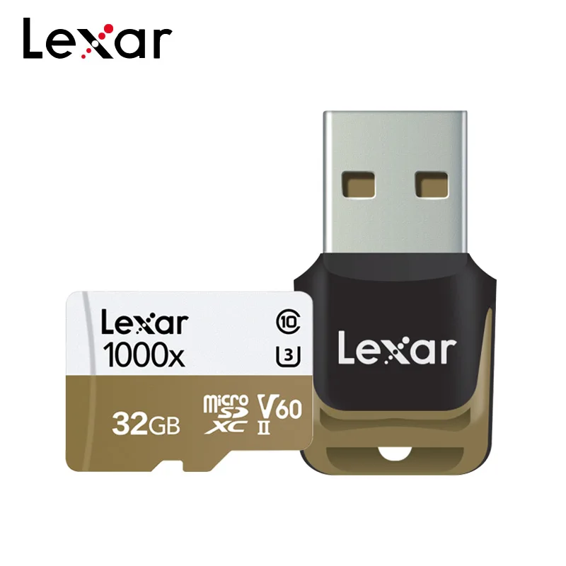 Оригинальный Lexar 1000x MicroSDXC карты памяти 32 Гб 64 UHS-II U3 Max 150 МБ/с. C10 Micro SD 128 ГБ 256 TF карта