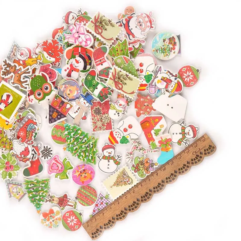 Набор деревянных пуговиц для скрапбукинга 25 шт | Дом и сад