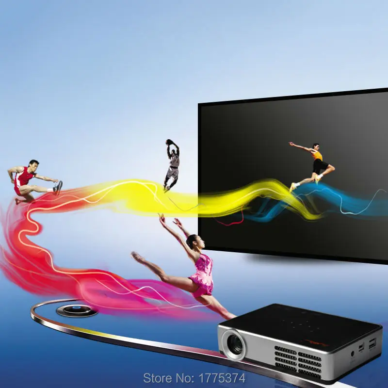 Poner Saund 3000 lumens mini projector Active 3D full HD tv Android wireless dlp wifi protable lcd home theater usb | Электроника