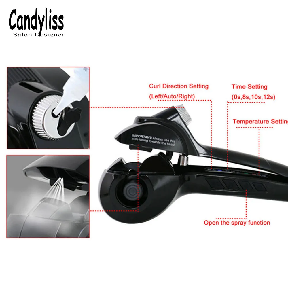 Щипцы для завивки волос с паровым спреем 110 240 В|Щипцы завивки| |