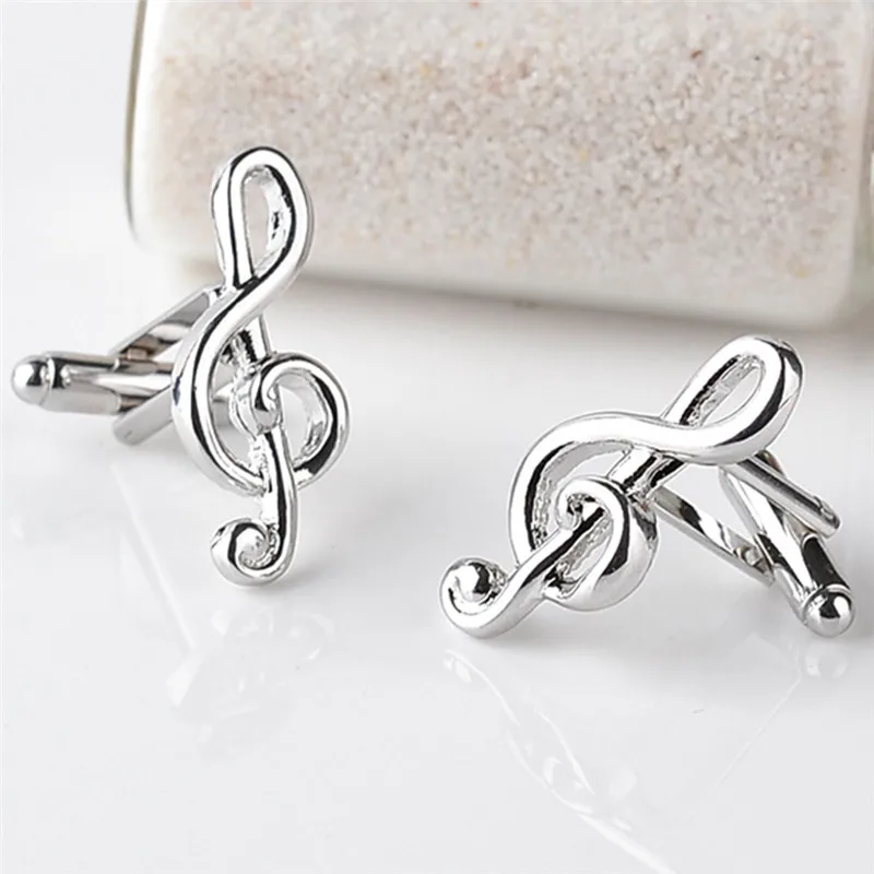 

Fashion Shirt Treble Clef Cuff Cufflinks Music Note Classic Cufflink For Men's Gifts