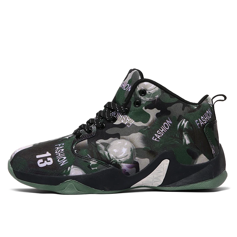Green Мужская Баскетбольная обувь для мальчиков; высокие кроссовки; Zapatos Baloncesto Hombre; разноцветная обувь; нескользящая спортивная обувь для мужчин - Цвет: Green