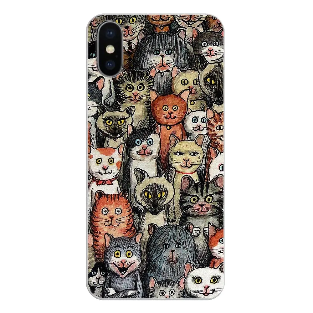 Для LG G7 Q6 Q7 Q8 Q9 V30 X Power 2 3 для OnePlus 3T 5T 6T силиконовый чехол телефона милый кот потому