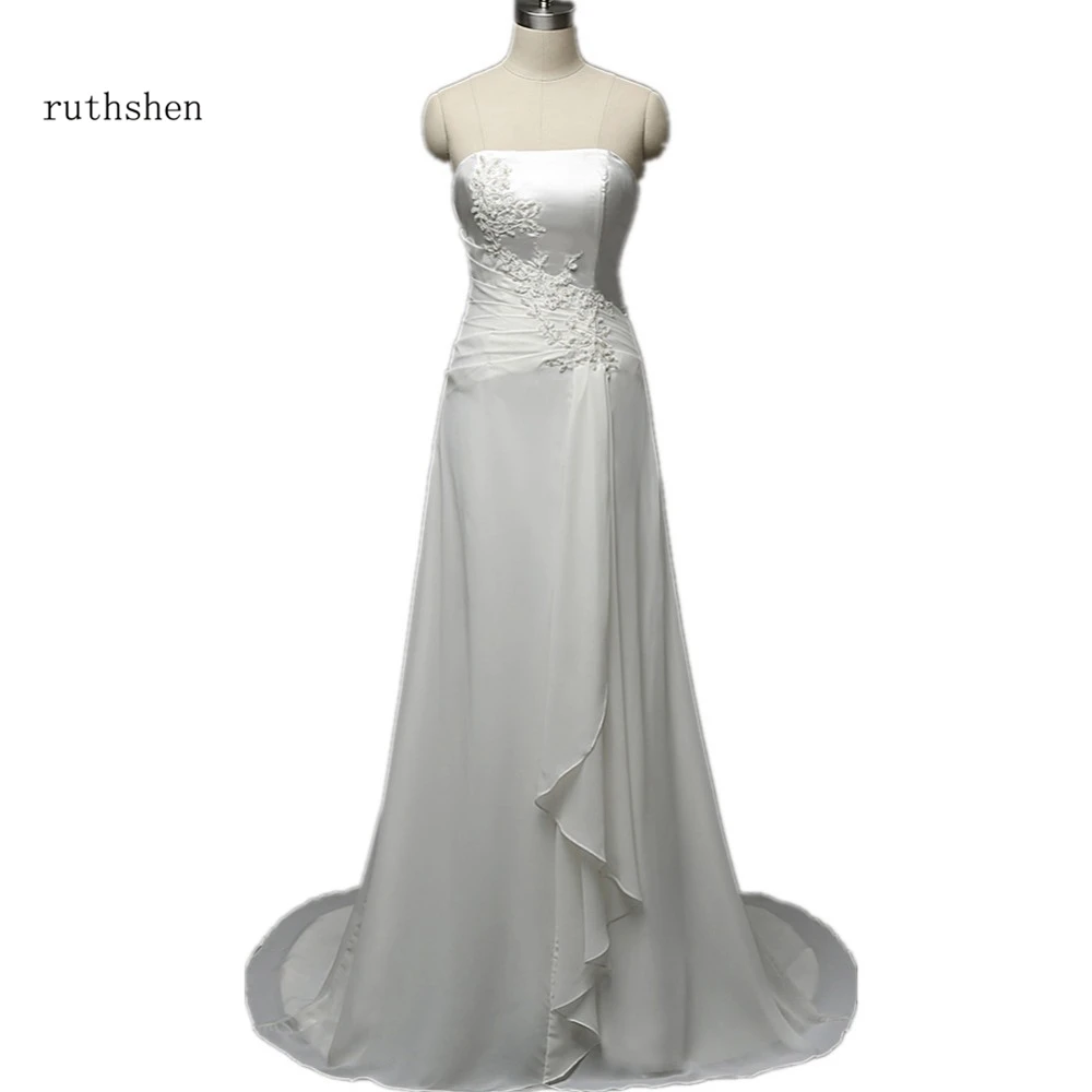 Женское шифоновое платье без бретелек элегантное пляжное свадебное с