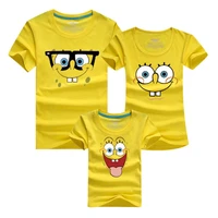 family clothing matching mother and daughter father summer t shirt 11 colors cartoon matching outfits top casual family clothes