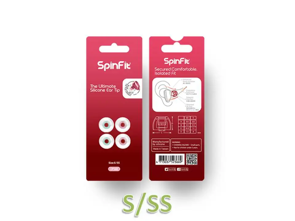S.SS SpinFit CP360 3,6 мм высококачественные силиконовые наушники для ушей, беспроводные наушники-вкладыши(SS s m l S/S s m/S L/M - Цвет: S.SS