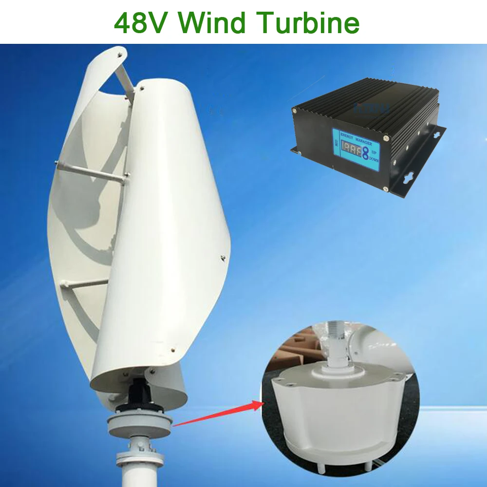 

Maglev wind turbine 48v vertical axis wind generator with 48V MPPT controller for home use