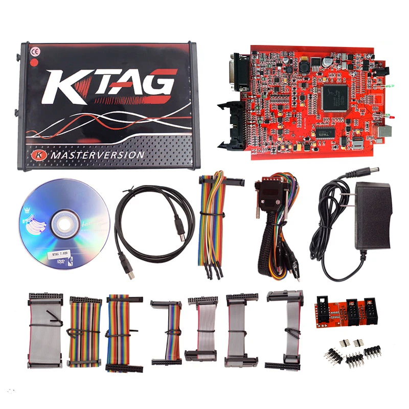 Онлайн V2.53 ЕС красный Kess V5.017 OBD2 менеджер Тюнинг Комплект KTAG V7.020 4 светодиодный Kess V2 5,017 BDM Рамка K-TAG 7,020 ECU программист