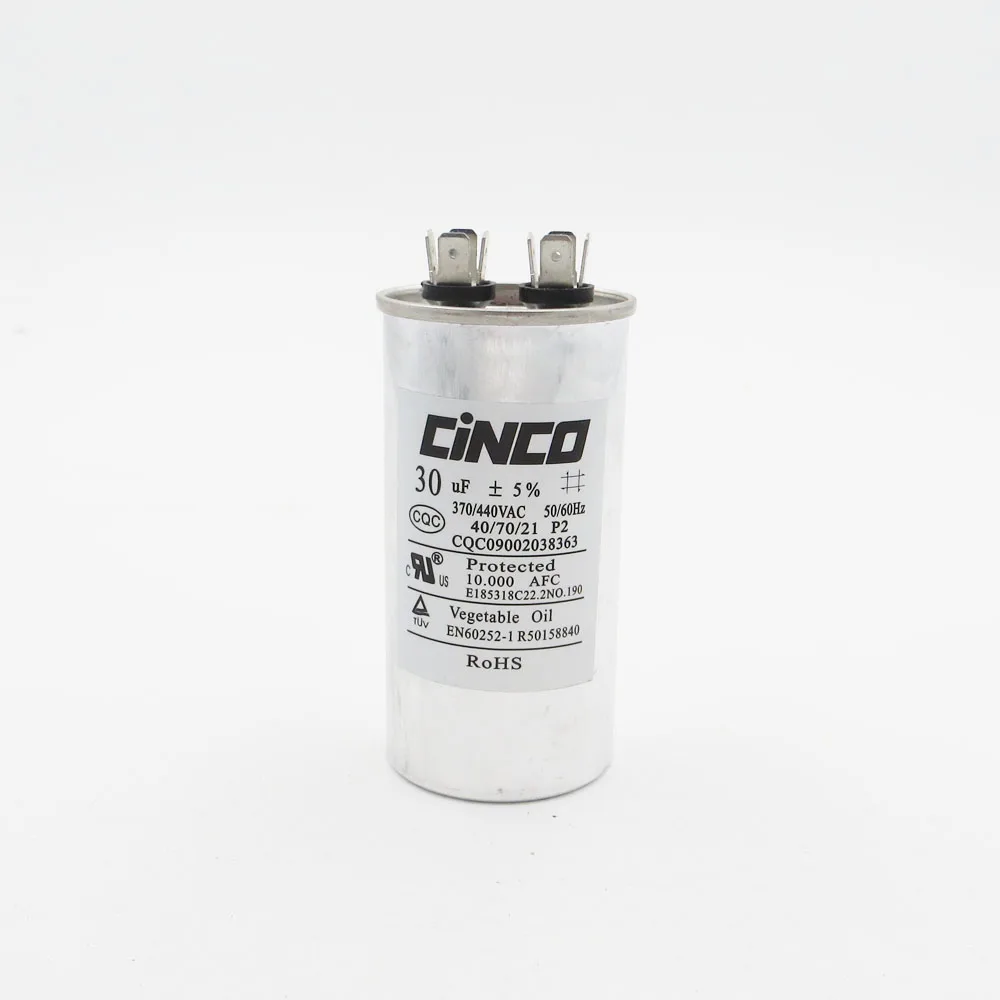 Motor Start Capacitor CBB65 30uF 370/440VAC Run Air Conditioner Compressor Aluminum Can P2 CBB65A-1 30mfd 30mf 450V | Обустройство