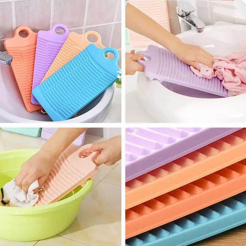 Мини утолщенные Scrubboards качественная пластиковая детская одежда Рубашки для чистки белья Нескользящая подвесная доска для мытья случайная
