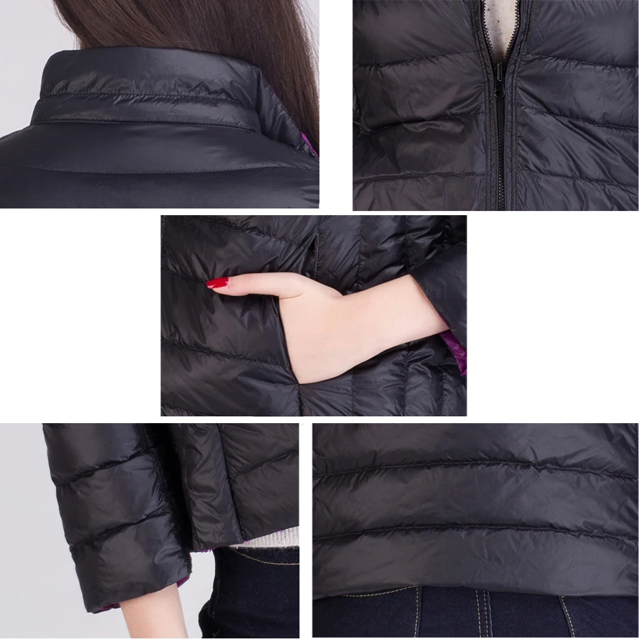 NewBang Ultra Light Down Jacket Women Double Side Windbreaker Reversible Women's Down Coat White Duck Down Female Large Size 3XL