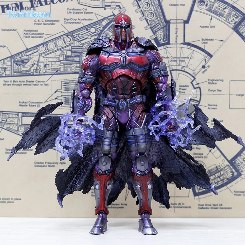 Magneto Play Arts Kai фигурка Эрика лехншера Макса эйзенхардта ПВХ модель игрушки 260 мм X-MEN Magnus Playarts Kai фигурка куклы PA33