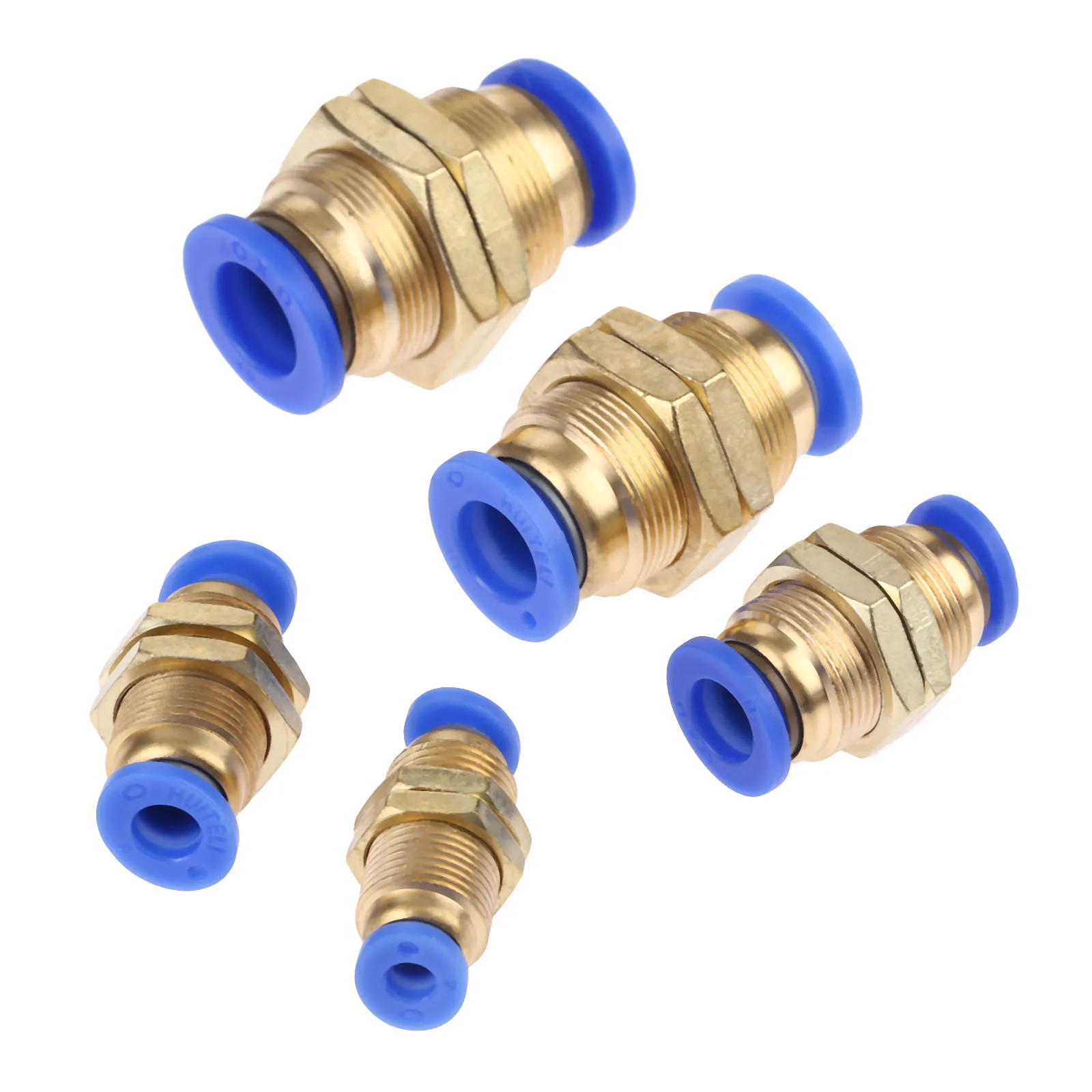 2 шт./лот пневматические фитинги перегородка коннектор один толчок для