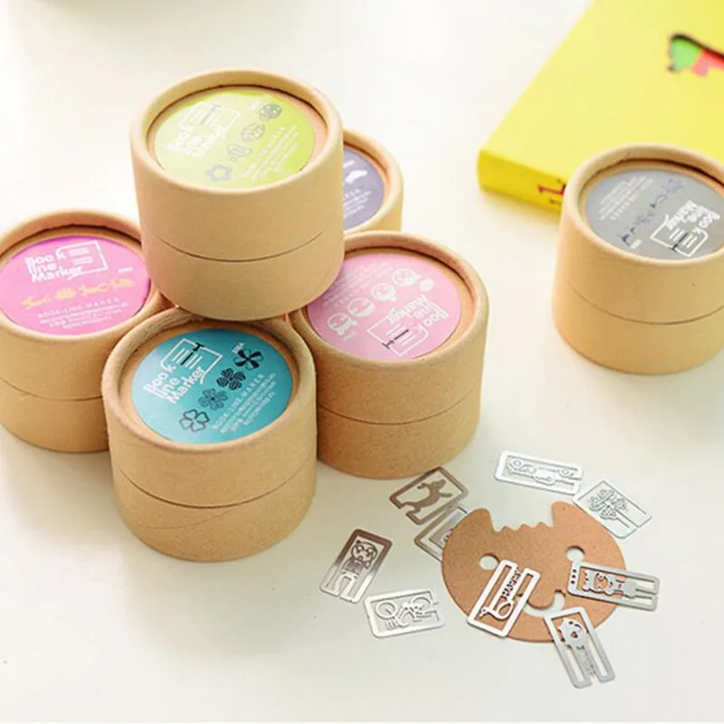 10 коробок/партия металлические закладки мультяшный бумажный зажим красивые мини