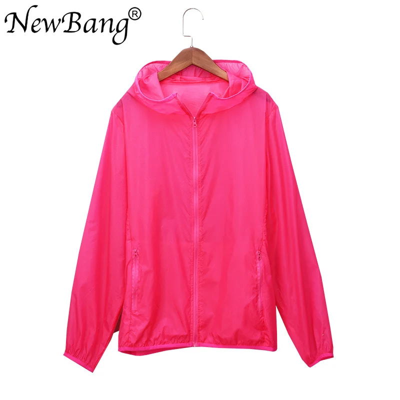 NewBang модная 6XL 7XL Летняя женская ветровка Повседневная куртка с длинным рукавом