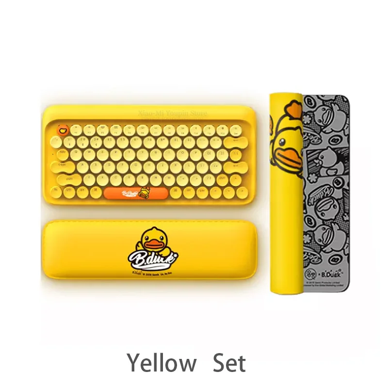 Yellow Set Xiaomi Mijia LOFREE Bluetooth Беспроводная механическая клавиатура 79 клавишная клавиатура мышь 2,4G/Bluetooth двойной режим многофункциональная система - Цвет: Yellow Set