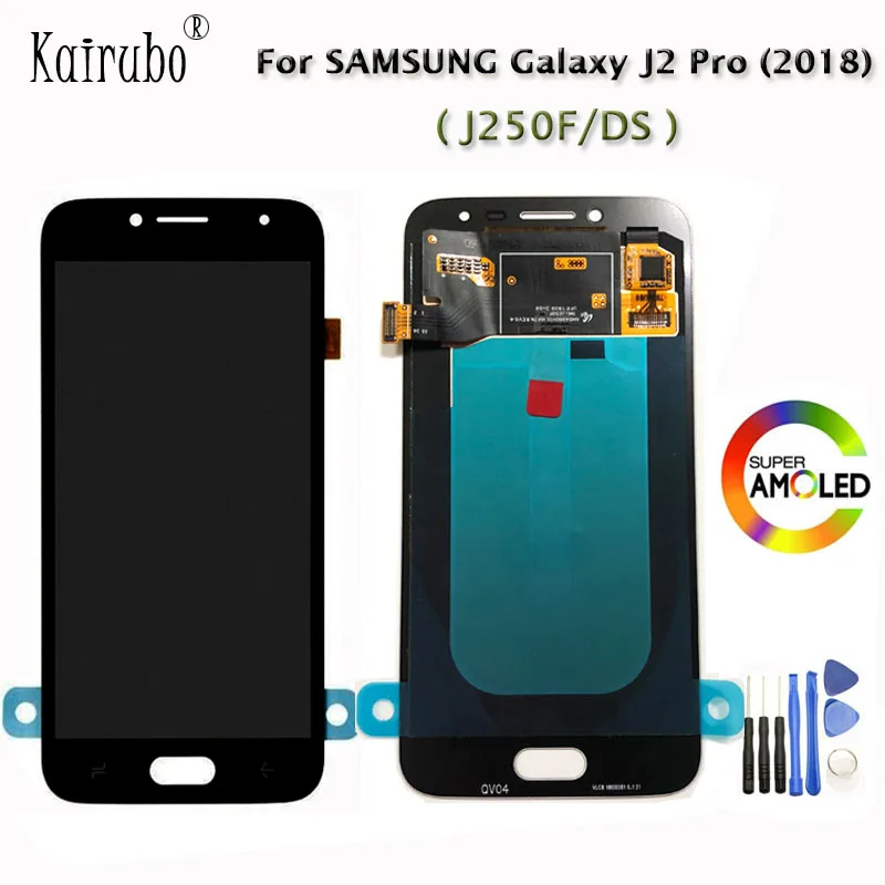 ЖК дисплей J250 для Samsung Galaxy J2 Pro 2018 J250F/DS сенсорный экран дигитайзер Super AMOLED TFT