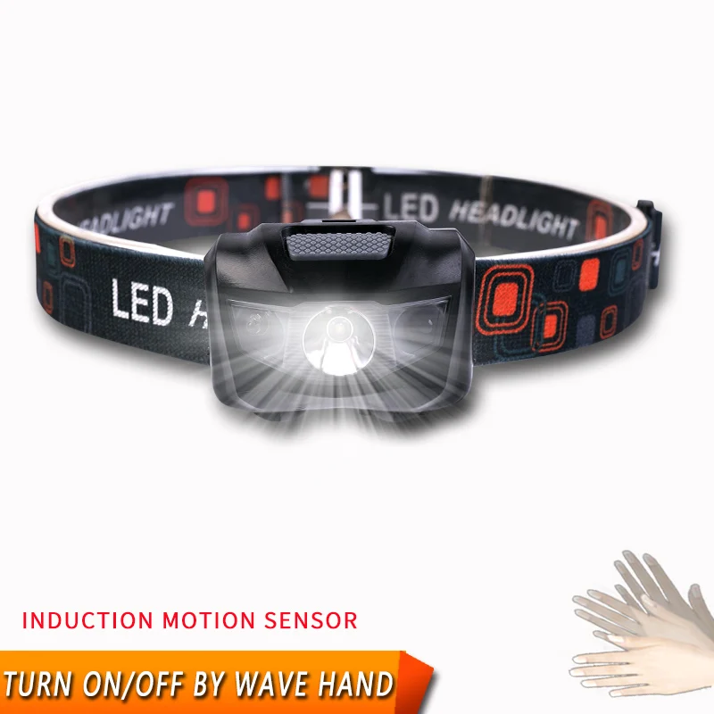 QINL Индуктивный светодиодный налобный фонарь водонепроницаемый для рыбалки