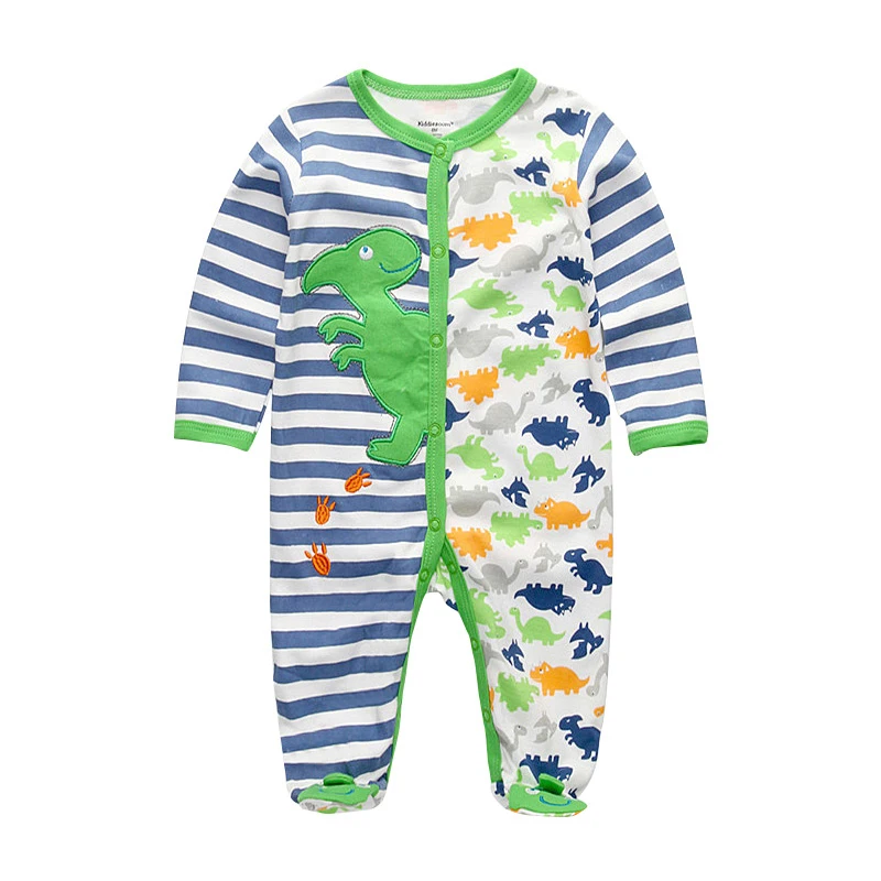 Baby Rompers1058 Детские комбинезоны для младенцев Одежда для маленьких девочек Roupas de bebe одежда с длинными рукавами для маленьких мальчиков верхняя одежда, Весенняя домашняя пижама - Цвет: Baby Rompers1058
