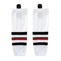 coldindoor 100 polyester all white ice hockey socks cheap shin guards xw018