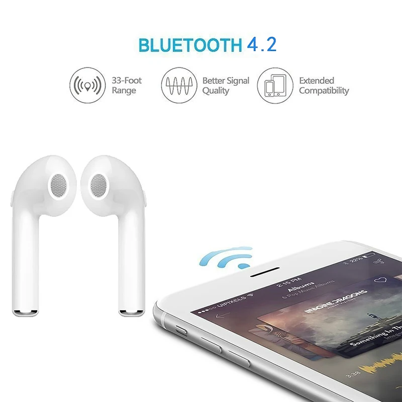 I7s tws Bluetooth наушники беспроводные вкладыши стерео бинауральный PK i9s i10 гарнитура