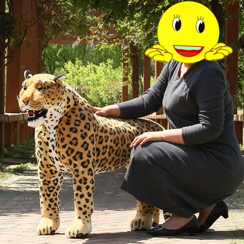 Dorimytrader Jumbo Моделирование животных Leopard Плюшевые игрушки Гигантские Lifelike Panther House