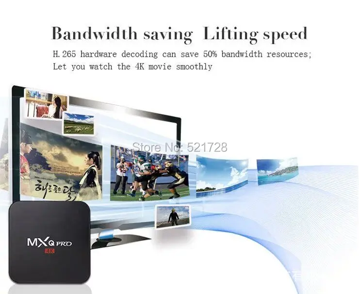 Acemax mxq Pro 4 K Amlogic S905W ядра ТВ Box Android OS 7 1 H.265 2 4G WiFi miracast обмена потоковыми