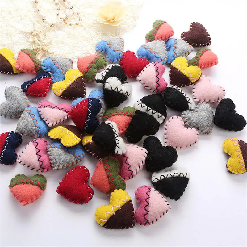 1 шт. 5 цветов шерстяной войлок сделай сам ручная работа форма сердца Набор для