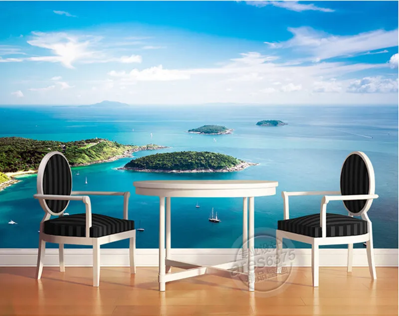 3D фрески на заказ фон обширный морской остров настенный персонаж Настенные обои