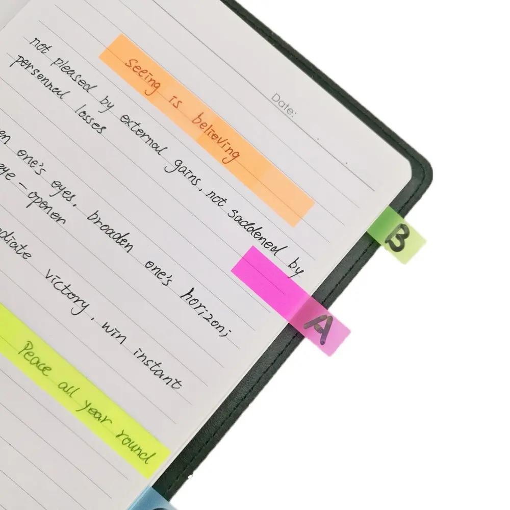 6 наборов неоновых маркеров Страницы цветные индексные вкладки Стикеры с флагами