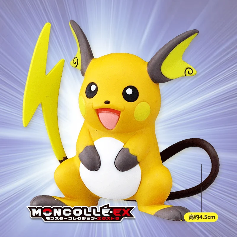 Takara Tomy Pokemon Moncolle-EX Sun Moon 4 см коллекция мини-игрушек рисунок Raichu Новинка в коробке
