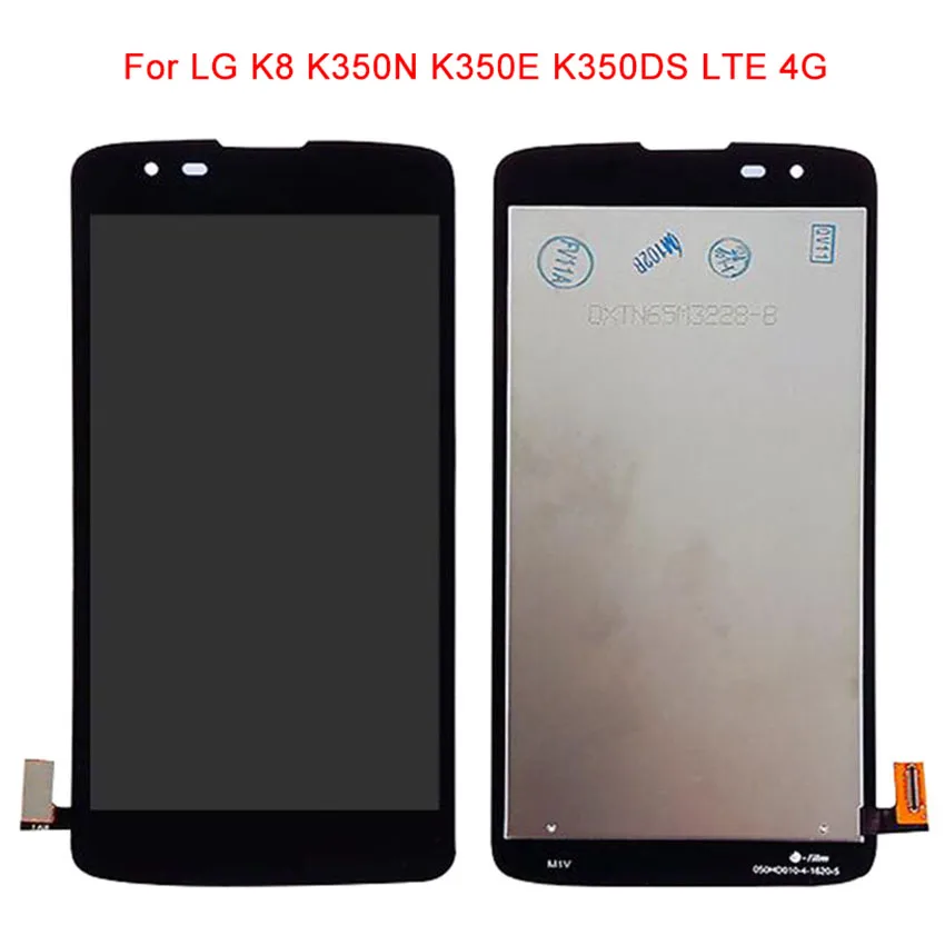

LG K8 2016 K350N K350E K350DS LCD Display with Touch Screen Digitizer Frame Assembly Replacement Black White With Free Tools For