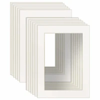 12 pcs white picture mats with core bevel cut frame mattes for 4x65x78x108 5x11 inch photo decoration