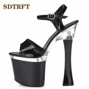 Босоножки CDTS женские на высоком каблуке 20 см, туфли-лодочки, Хрустальная платформа, туфли-лодочки, пикантные, Трансвестит, на лето, большие размеры 34-44