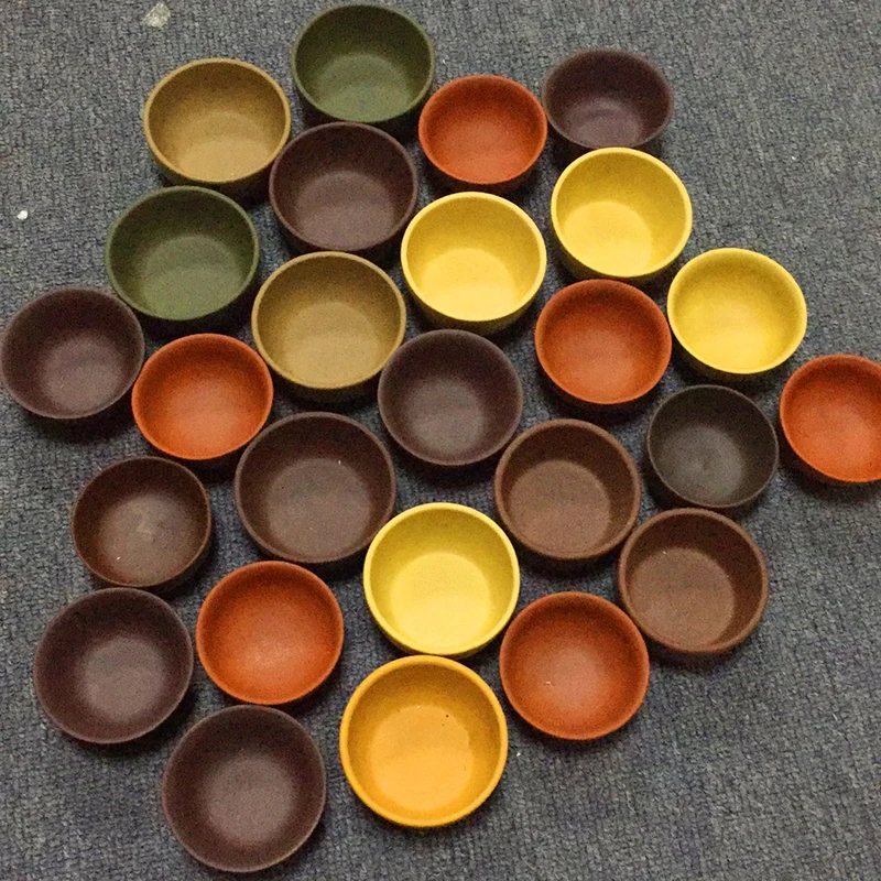 6 шт./лот чайная чашка из фиолетовой глины Китайский кунг-фу чайный набор