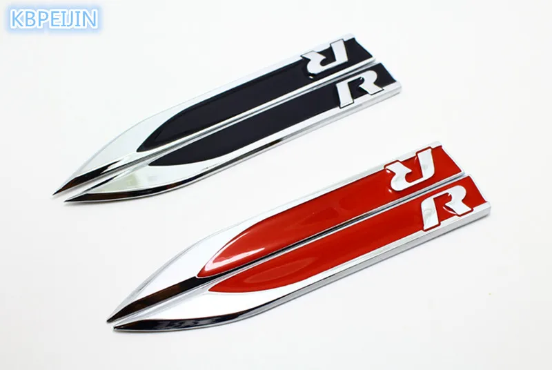 2 шт. металлическая для машины R Автомобильный значок на крыло наклейки ключей