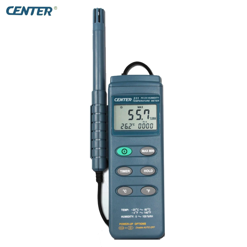 

CENTER 311 Dual Input/PC Interface Humidity Temperature Meter