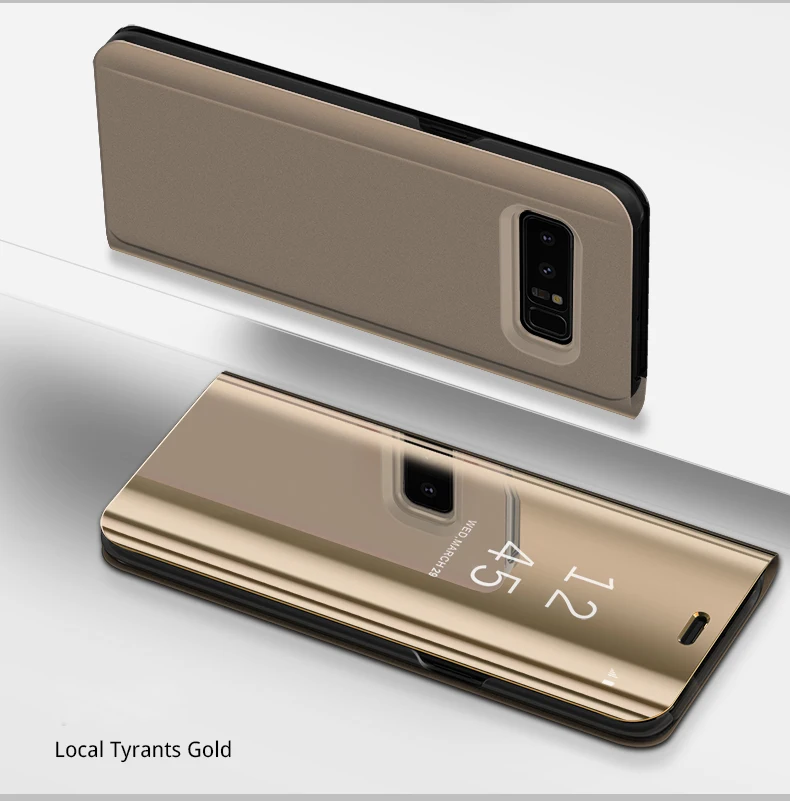 Умный кожаный чехол с экраном просмотра для samsung Galaxy S9 плюс S8 S7 край S6 Note 8 5 зеркальный флип-чехол-подставка для samsung J3 J5 J7 A3 A5 A7