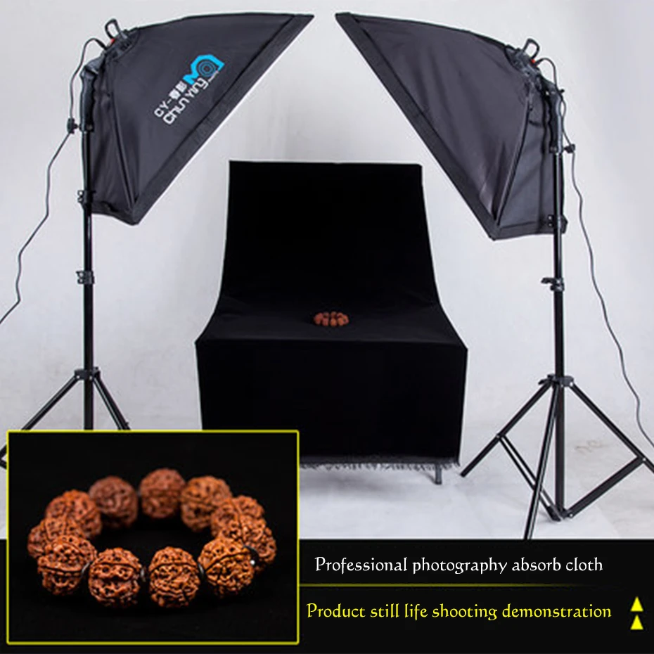 Фон для фотосъемки фланелевая черная бархатная флокированная ткань рекламы