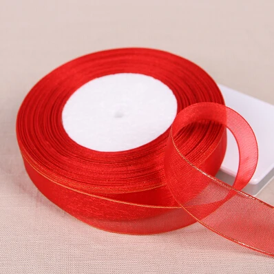 Бесплатная доставка (10 ярдов) 3/4 &quot20 мм органза ленты для свадьбы вечеринки