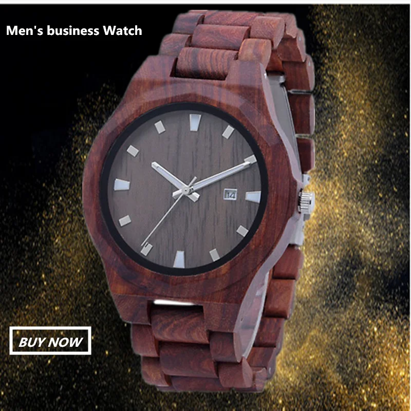 Мужские часы ELMERA Relogio Masculino деревянные мужские и женские спортивные Красное