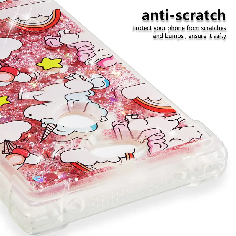 J&ampR Glitter Dynamic Liquid Quicksand Soft TPU Case For Sony Xperia L2 XA1 XA2 XZ1 XZ Premium Back Cover Cartoon Phone Cases |