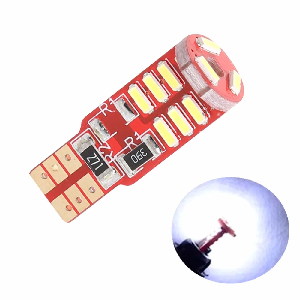 CAN-bus безошибочный 15-SMD T10 W5W LED 5W5 4014 габаритный фонарь белый | Автомобили и