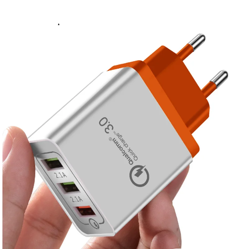 Быстрое зарядное устройство 18 Вт 3 0 быстрое USB для iPhone 8 XS Samsung Xiaomi huawei дорожное