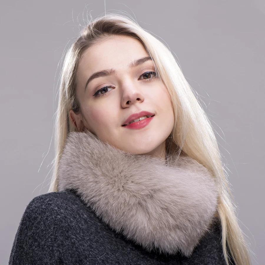 ZDFURS хит продаж воротник из натурального Лисьего меха черный женский шарф шаль