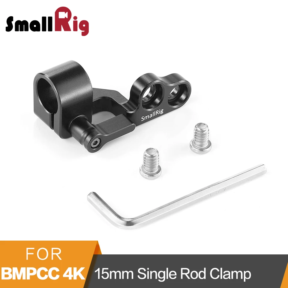 SmallRig 15 мм одиночный штанговый зажим для кинокамеры Blackmagic Design карман Кино Камера BMPCC 4K клетка SmallRig 2203/2255/2254-2279