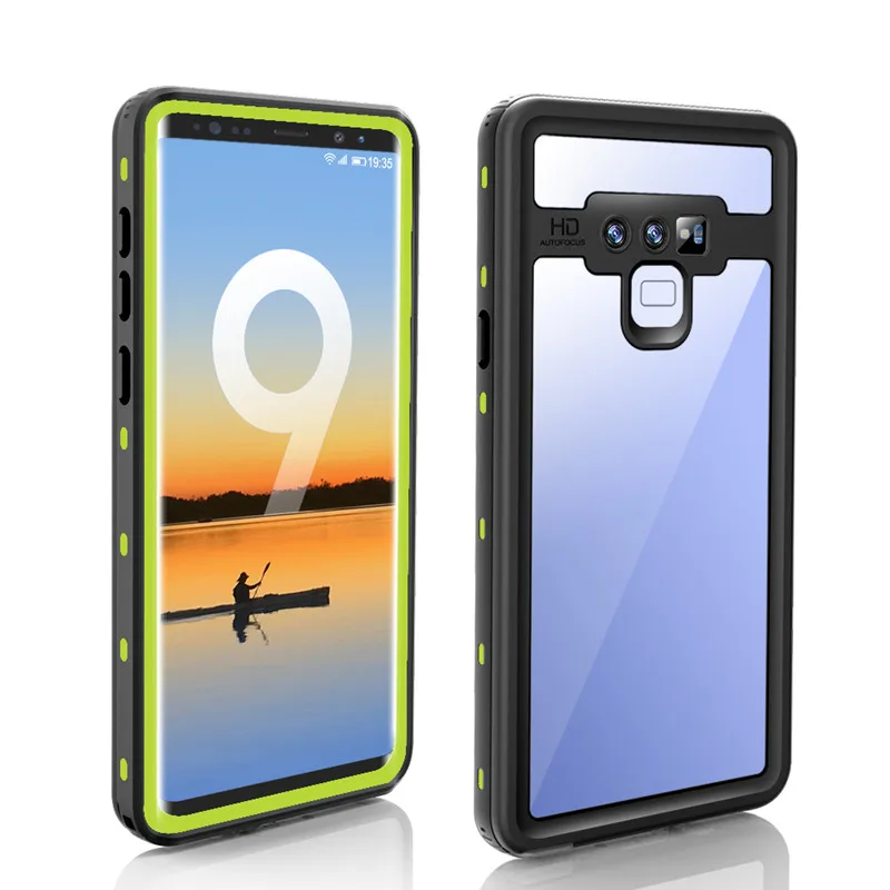 IP68 Экстремальный водонепроницаемый защитный чехол для samsung galaxy S10 S9 Plus Note9 8 герметичный пылезащитный прозрачный защитный чехол для телефона - Цвет: Fruit green